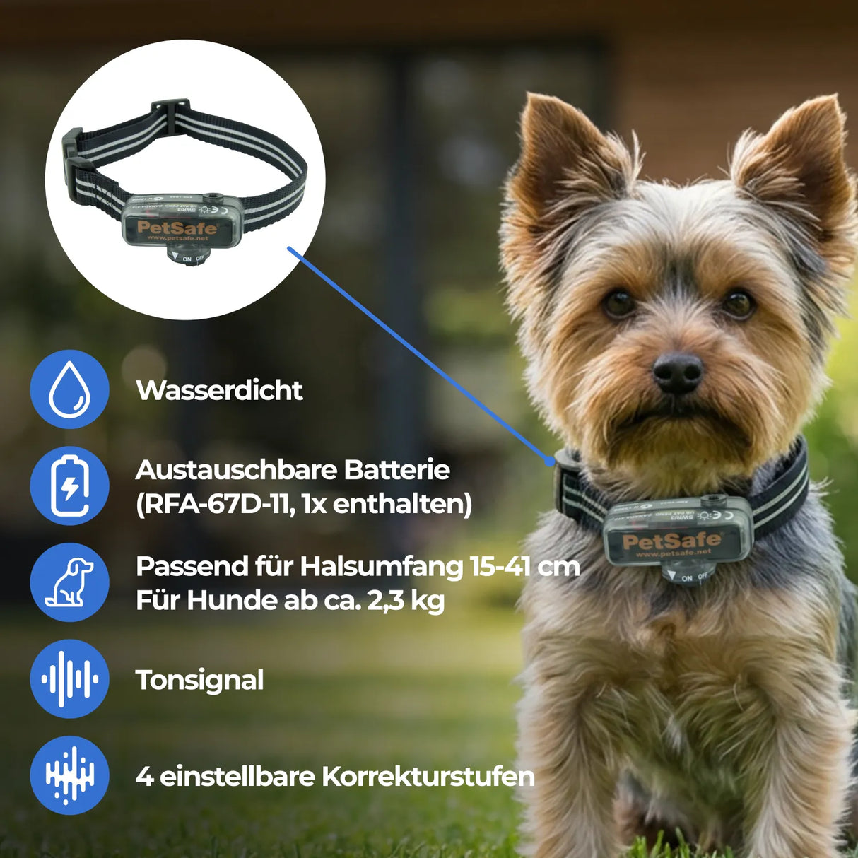 Unsichtbarer Hundezaun »Light« Zusatzhalsband mit Impuls & Ton