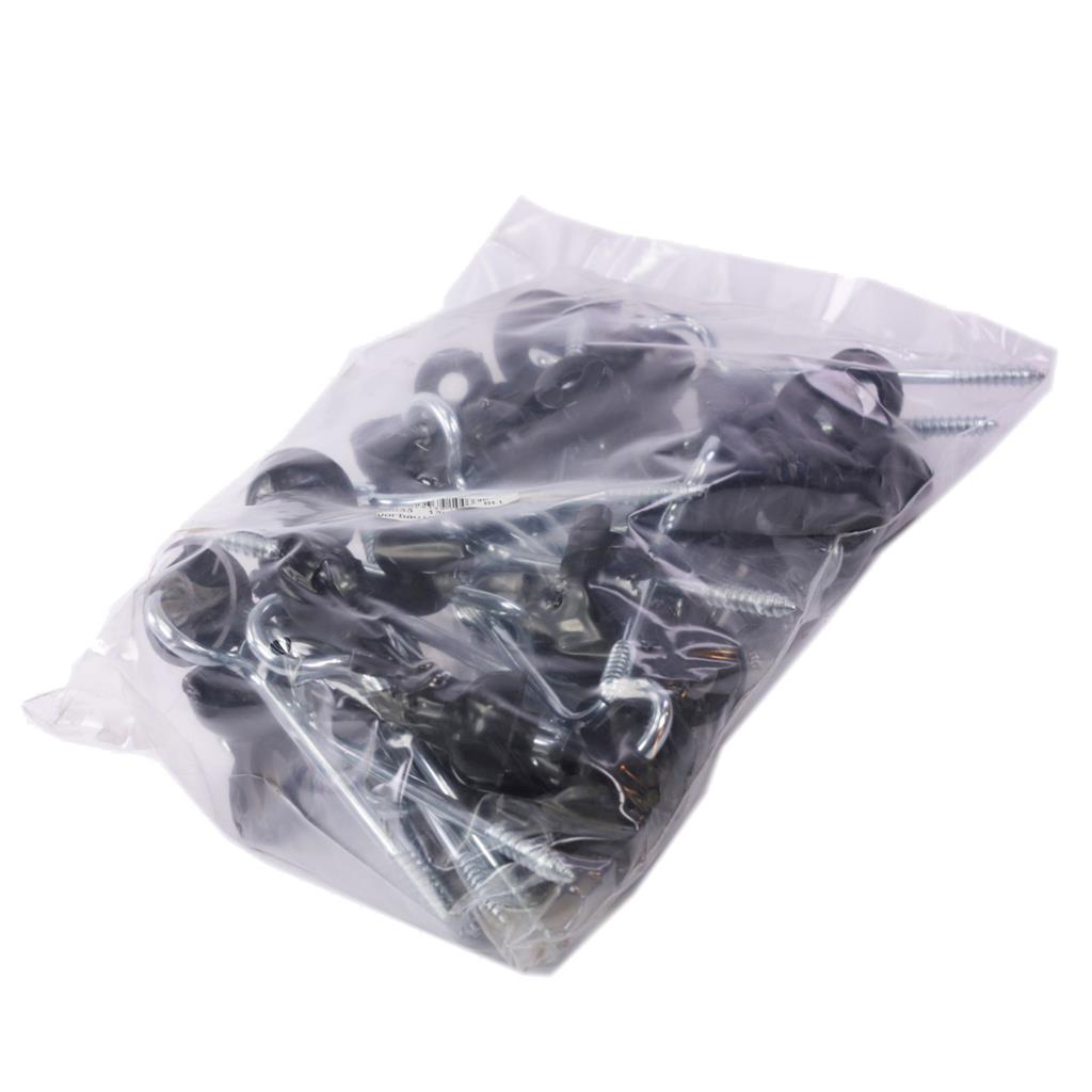 25x Seilisolatoren »Schnecke« für Seile · 13cm Langstiel