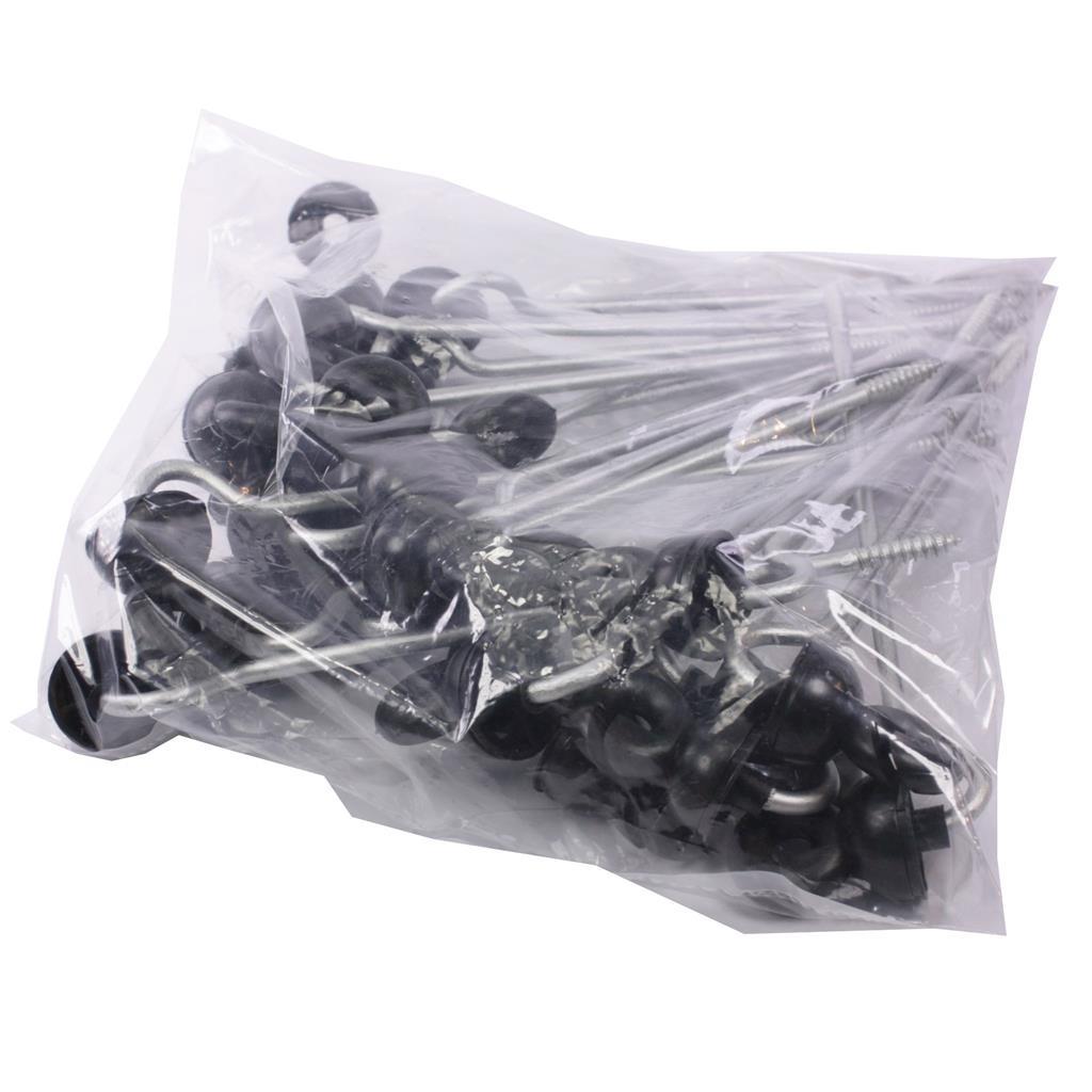 10x Ringisolator »Vollring« für Litze, Draht · 22cm Langstiel