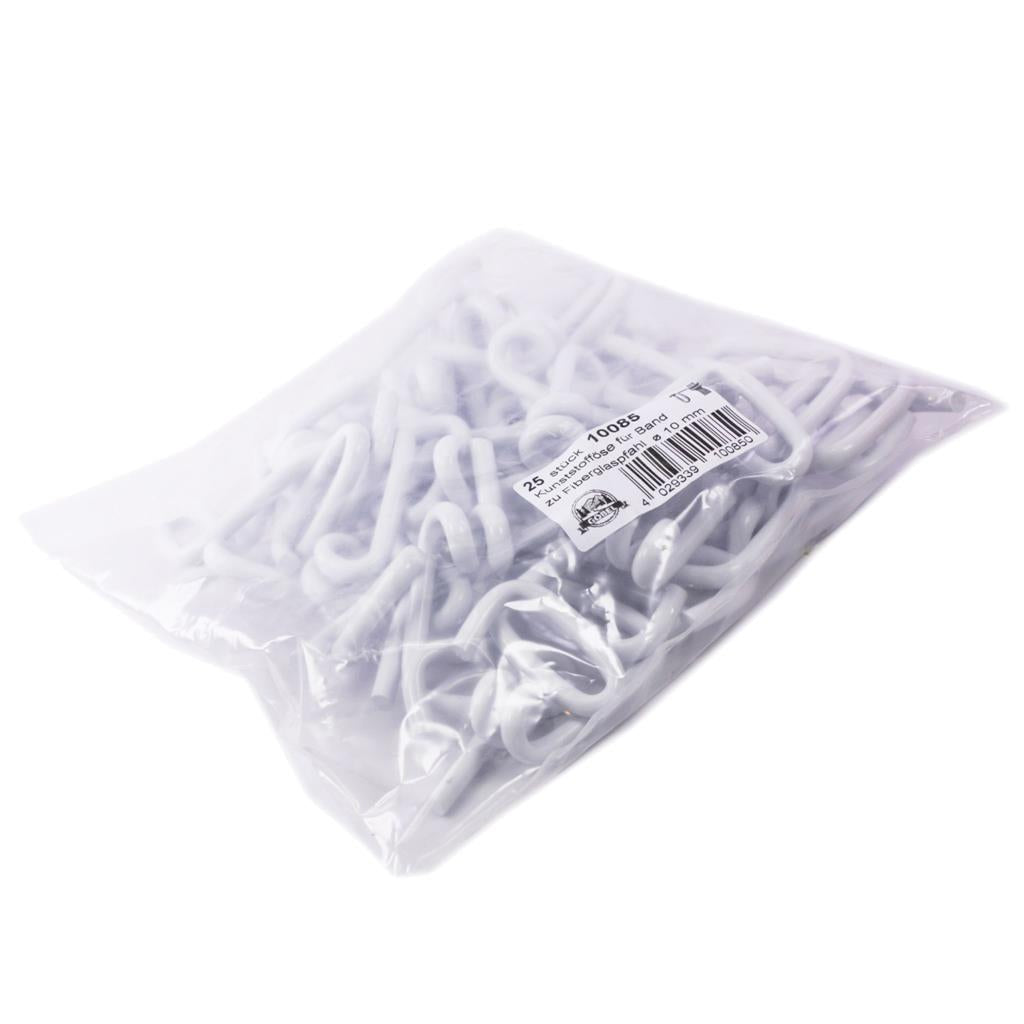 25x Klemmisolator »Fiberglaspfahl« für Ø 10mm Pfahl · Band