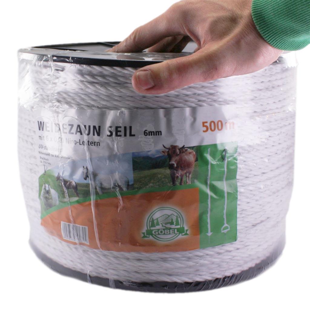Weidezaunseil »Classic« Elektroseil · 6mm, 500m, weiß