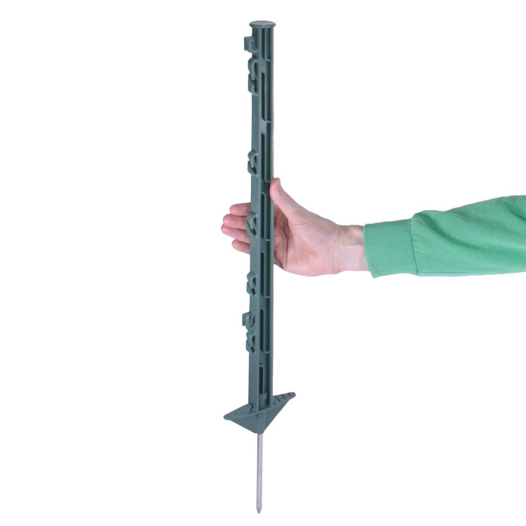 10x Weidezaunpfähle »Dreieckstritt« 75cm Kunststoffpfähle