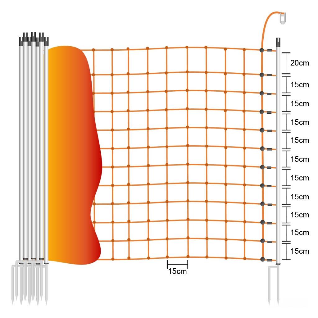 Pferdenetz »Euronetz« Weidenetz · 25m 2 Spitzen, 170cm