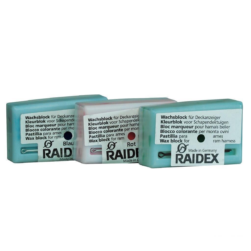 Wachsblock »Raidex« Deckanzeige im Bocksprung · in 4 Farben