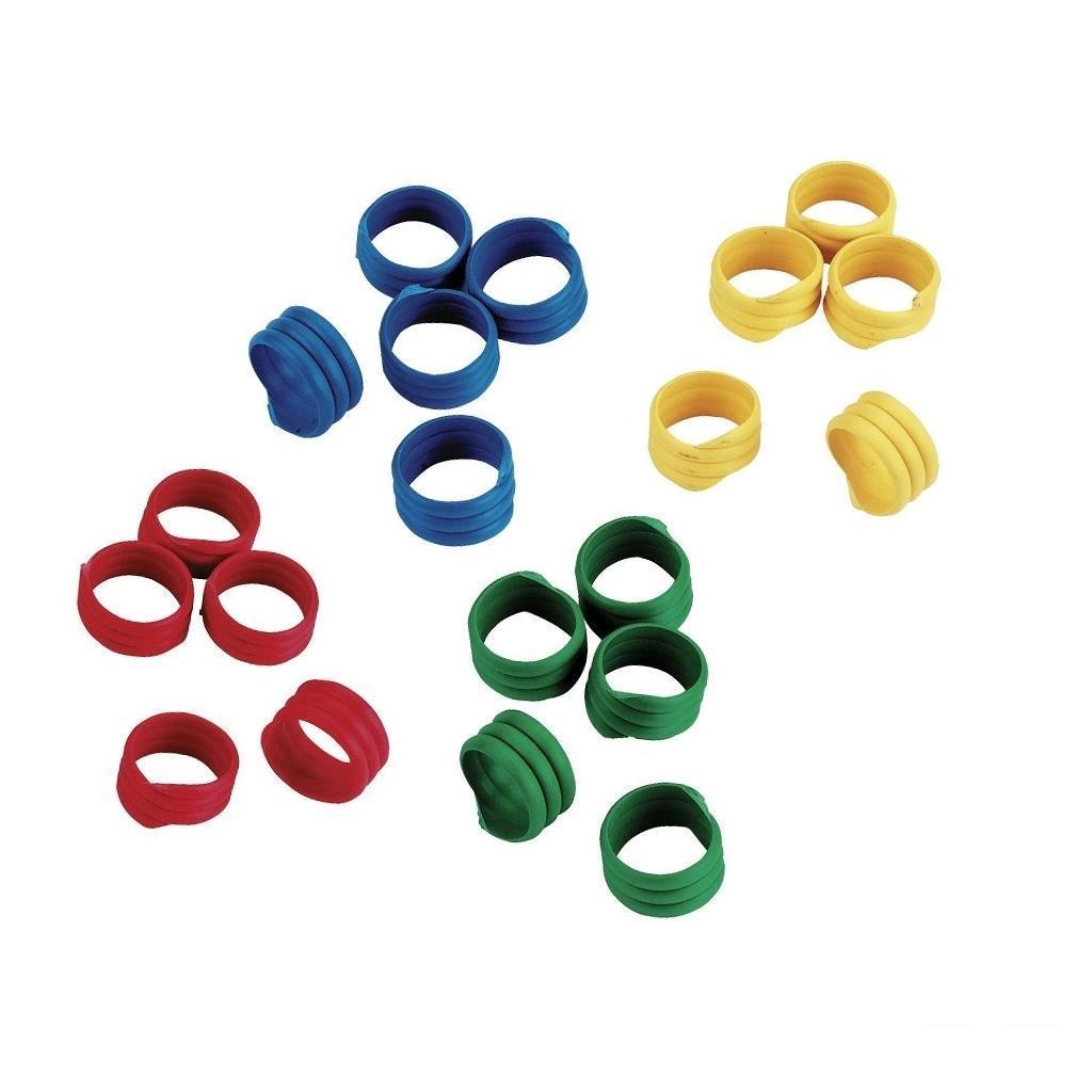 0XBIT Hühnerringe – 250 Stück Geflügel-Fußringe, 16 Mm, 5 Farben, Abnehmbar, Für Hühner, Enten, Tauben & Vögel