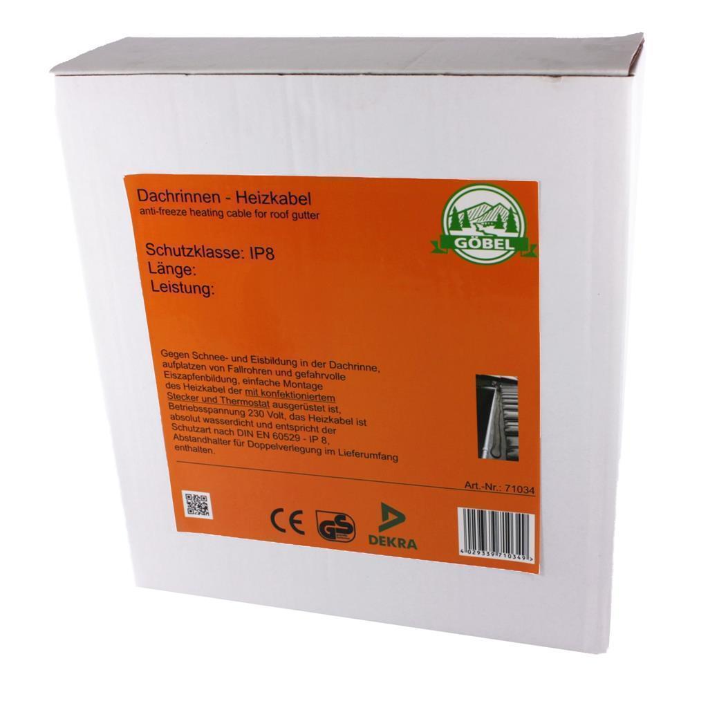 Dachrinnenheizung »IP 8« wasserdicht, für Rohr, Rinne · 10m - 50m