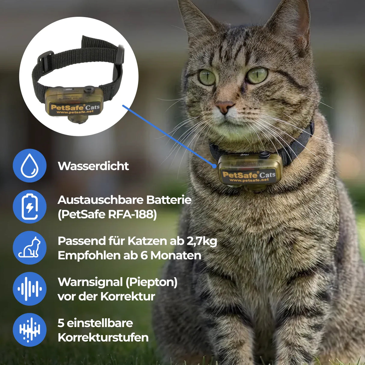 Unsichtbarer Katzenzaun »Pet Safe« Katzen Elektrozaun · ab 2,7kg