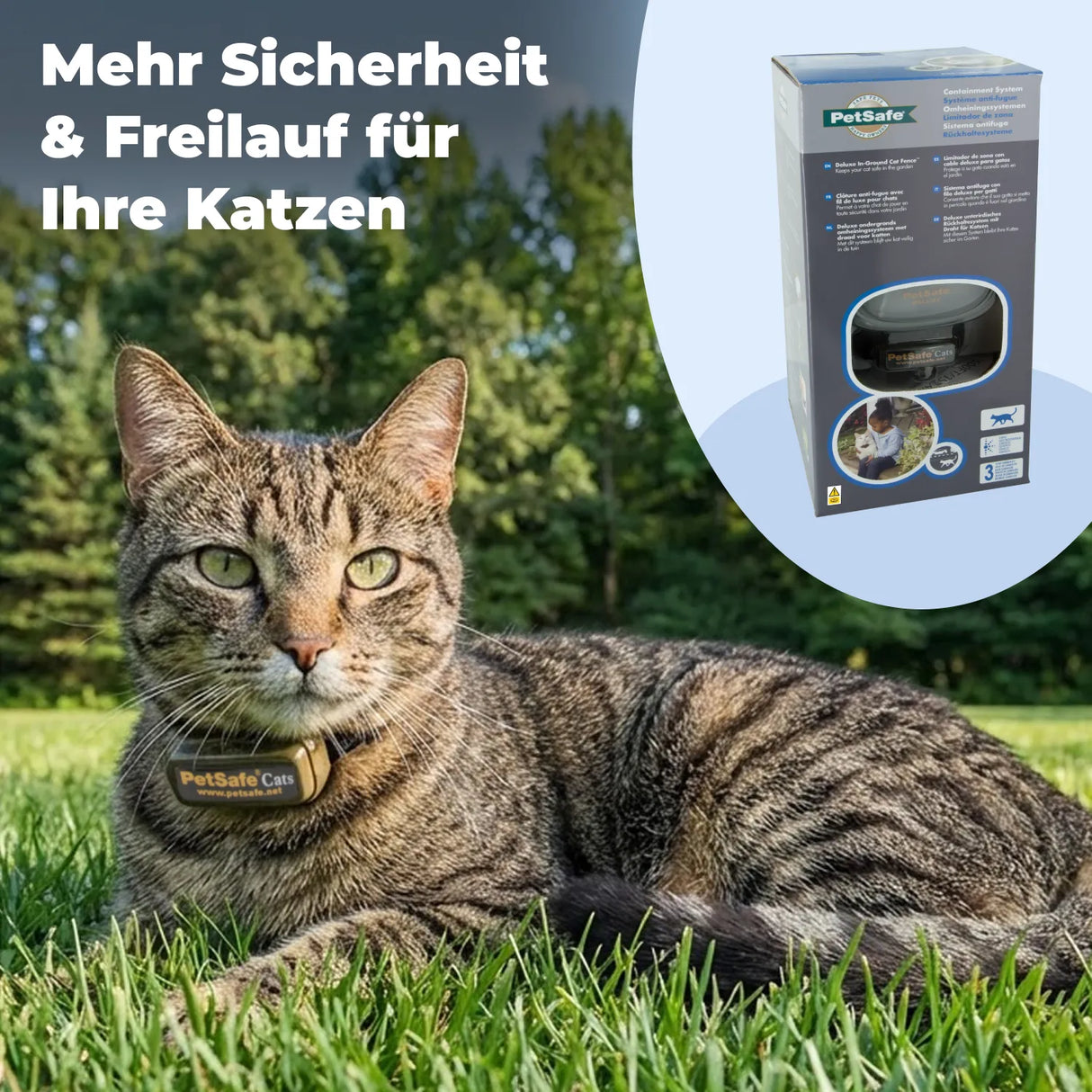 Unsichtbarer Katzenzaun »Pet Safe« Katzen Elektrozaun · ab 2,7kg