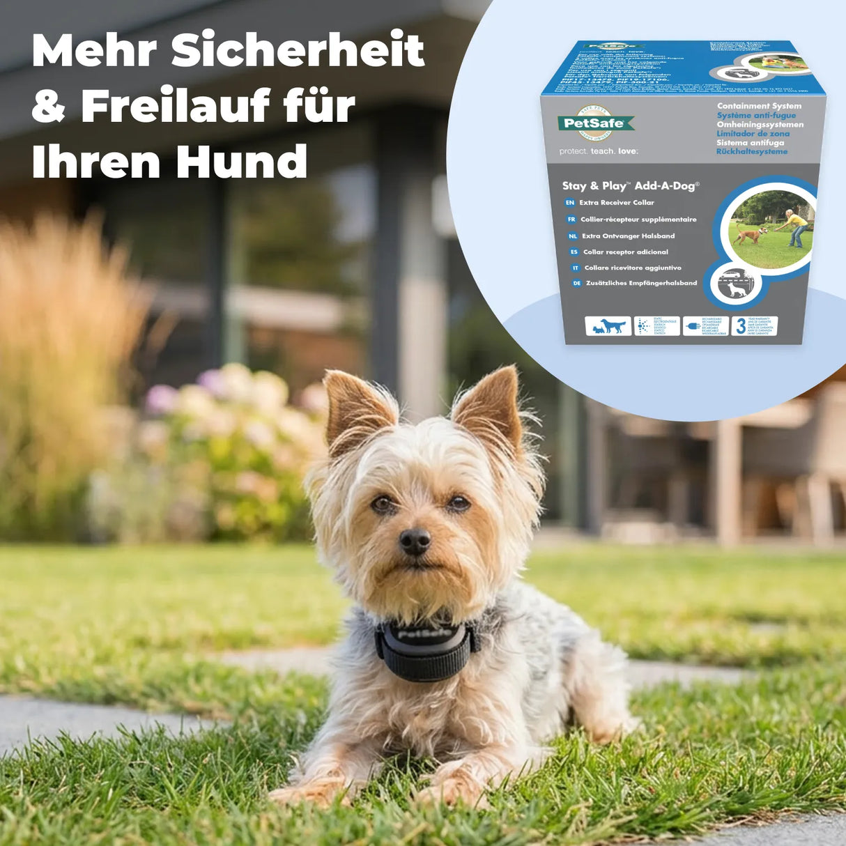 Unsichtbarer Hundezaun »Drahtlos Deluxe« 32m Radius · ab 2,3kg