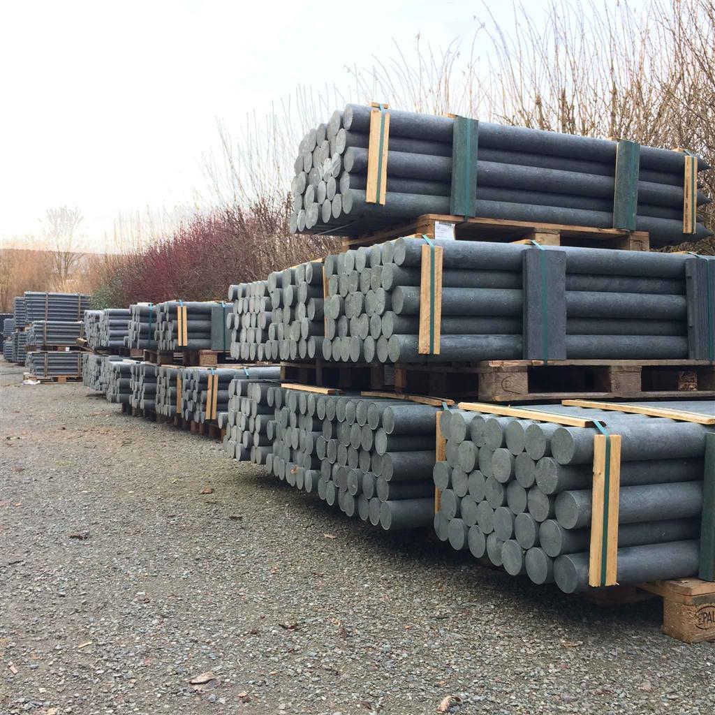 75 x Recyclingpfahl »Rund« 2,25m 7cm Palette