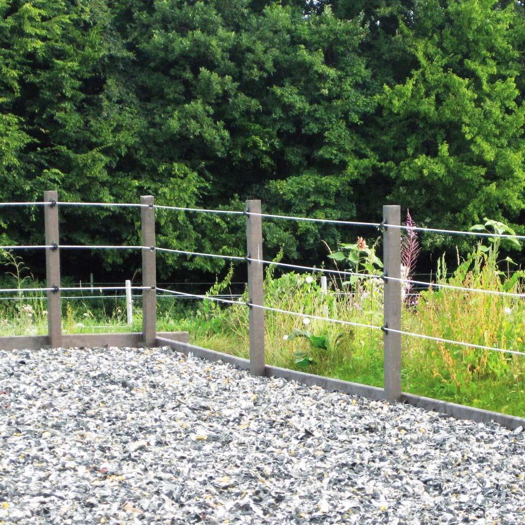 45 x Recycling Pfähle »Vierkant« 2,00m 9x9cm Palette