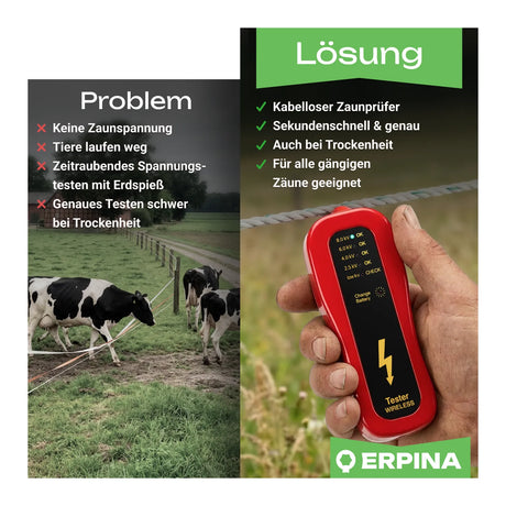 Zaunprüfer »Redster« Weidezaunprüfer mit Sensor · bis 8.000V