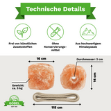 Salzleckstein »Himalaya« aus Bergkristall 5 kg · mit Kordel