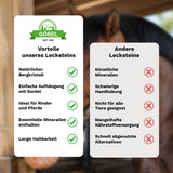 Salzleckstein »Himalaya« aus Bergkristall 1,75 kg · mit Kordel