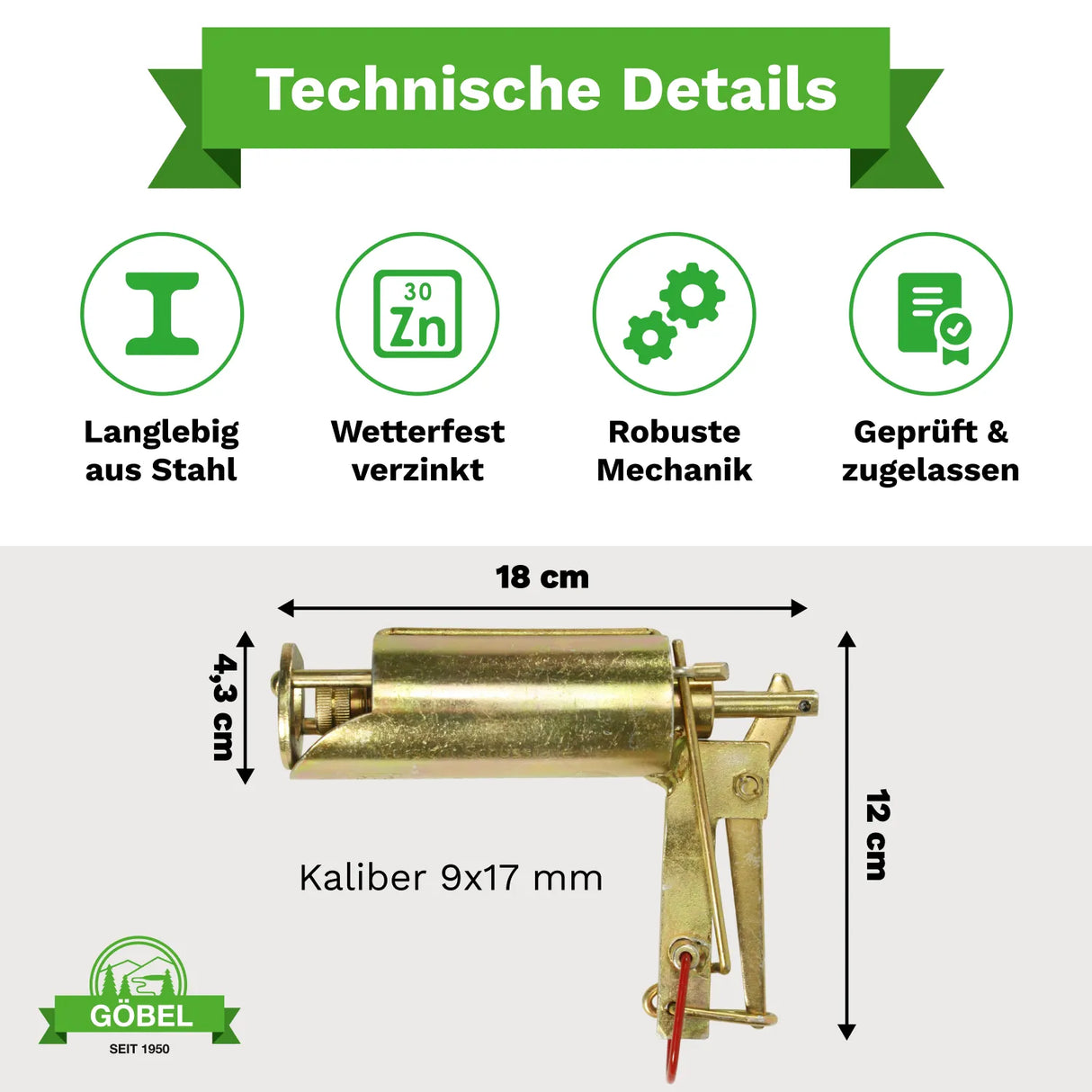 2x Wühlmausschussgerät »Set« Wühlmausfallen inkl. 50 Platzpatronen
