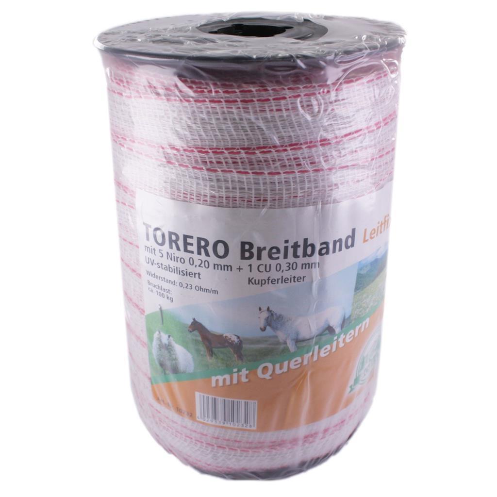 Weidezaun Band »Torero« Breitband · 20mm, 200m, weiß-rot