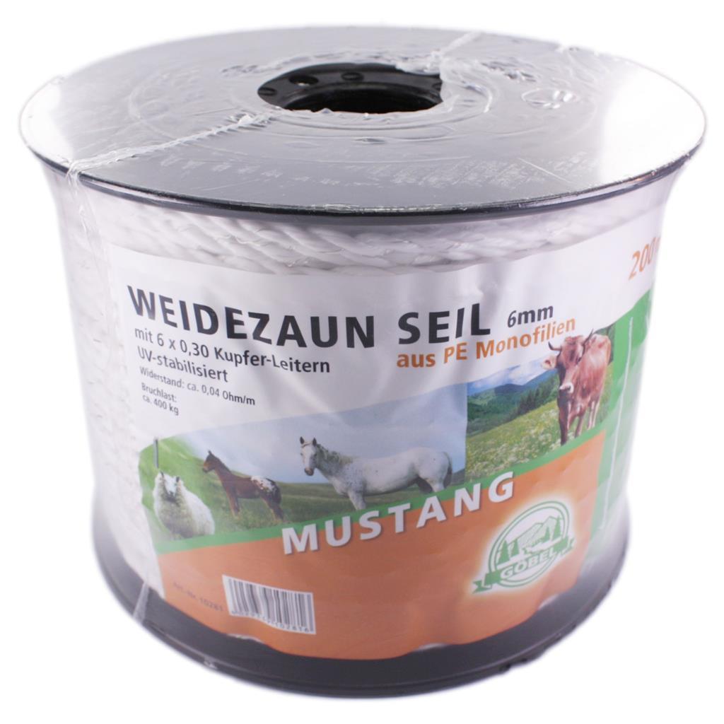 Weidezaunseil »Mustang« Elektroseil · 6mm, 200m