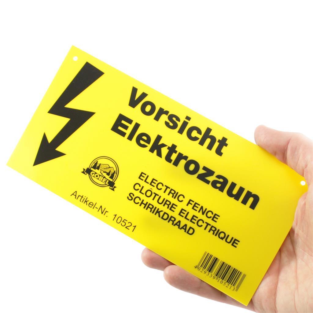 Warnschild Elektrozaun »Vorsicht« Weidezaun Warnschild