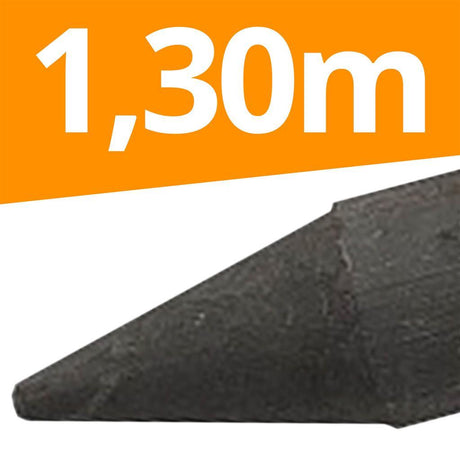 165 x Recyclingpfähle »Rund« 1,30m 4,5cm Palette