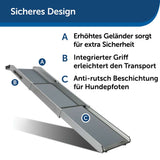 Hunderampe Deluxe »Tri-Scope« bis 178cm · bis 136kg
