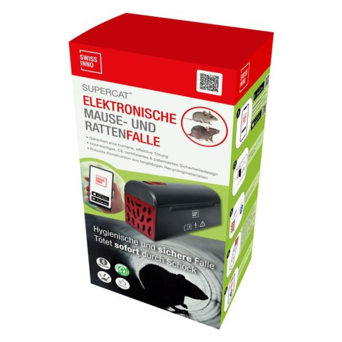 Elektronische Maus- & Rattenfalle »SuperCat« sichere, hygienische Falle