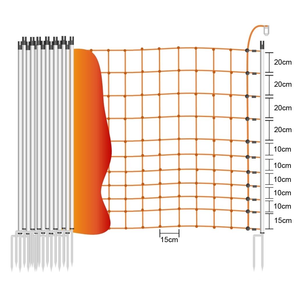 Pferdenetz »Euronetz« Weidenetz · 50m 2 Spitzen, 145cm