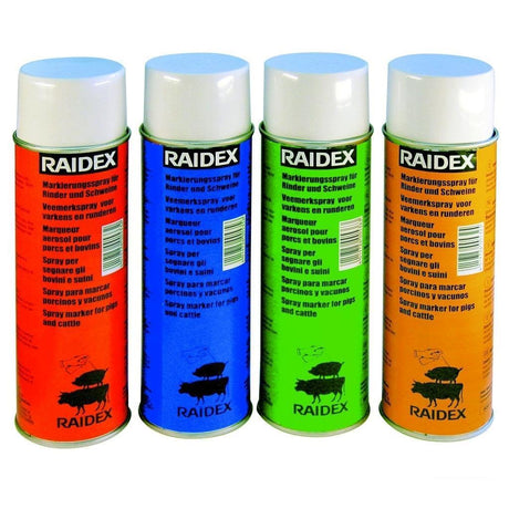 Viehzeichenspray »Raidex« markiert Alter · 500ml, in 4 Farben