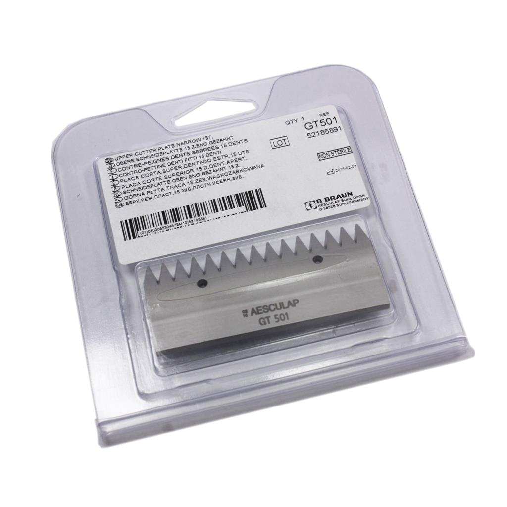 Scherkamm »Aesculap GT 501« obere Schneidplatte 15 Zähne