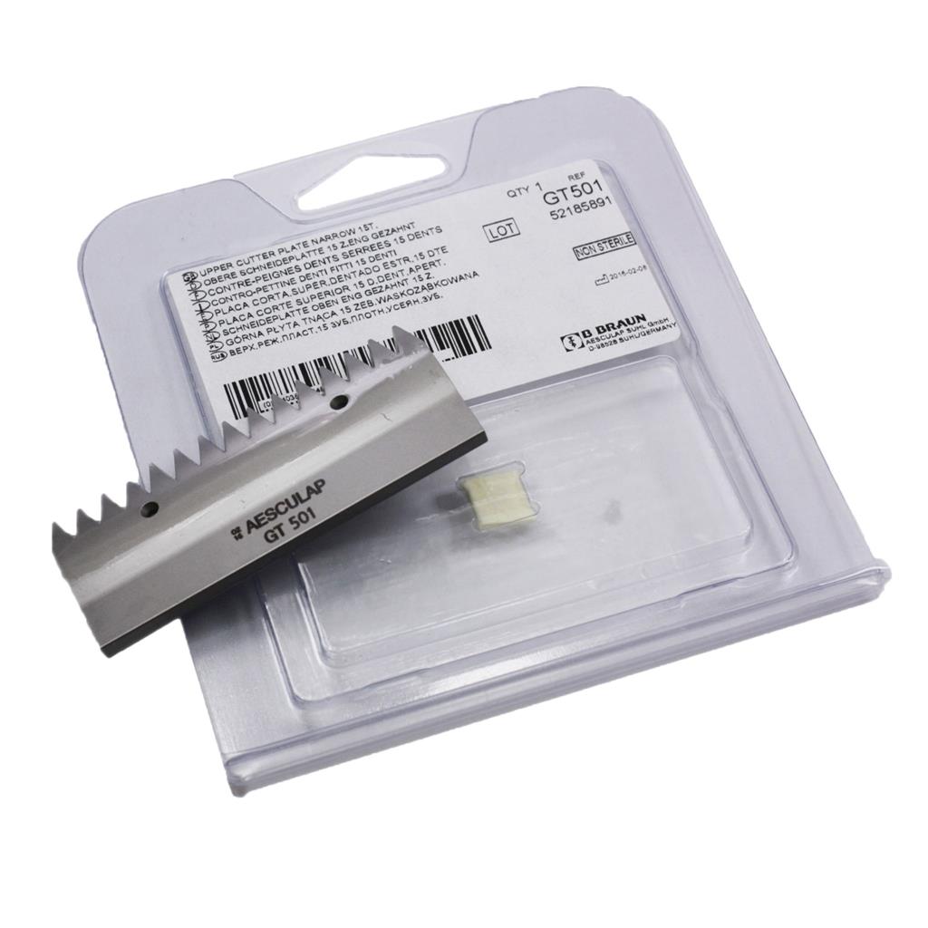Scherkamm »Aesculap GT 501« obere Schneidplatte 15 Zähne