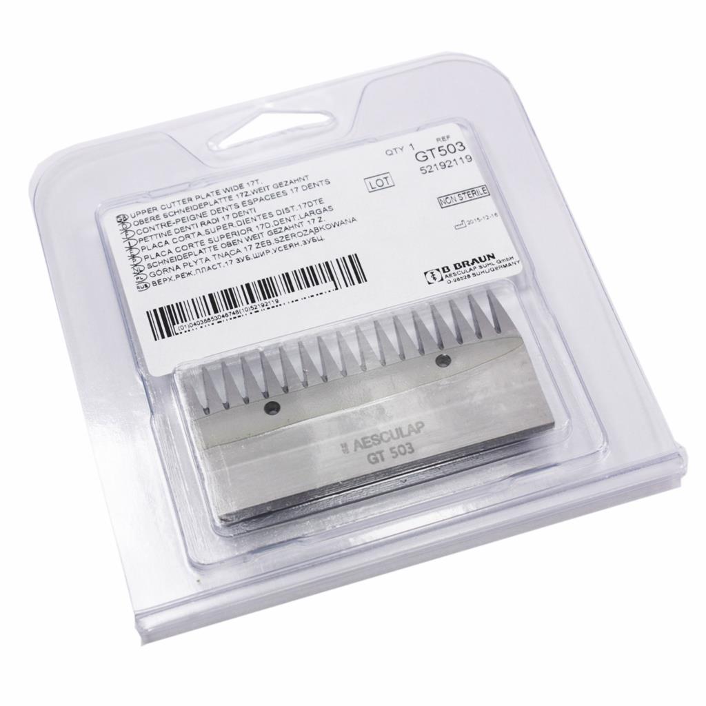 Scherkamm »Aesculap GT 503« obere Schneidplatte 17 Zähne