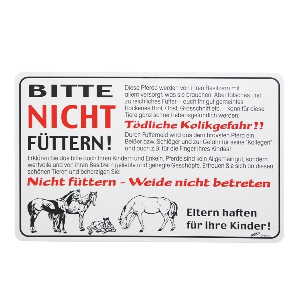 Hinweisschild »Pferdeweide« Kunststoff Schild · 30x20cm