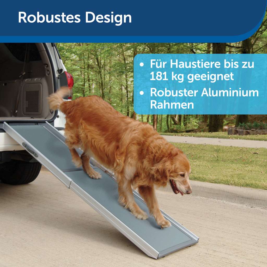 Hunderampe Deluxe »Teleskop« Extra lang 221cm · bis 136kg