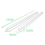 Recyclingpfahl »Rund, Eckig, Kreuz« über 175cm