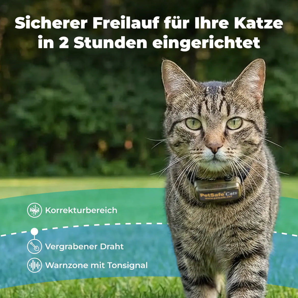 Unsichtbarer Katzenzaun »Pet Safe« Katzen Elektrozaun · ab 2,7kg
