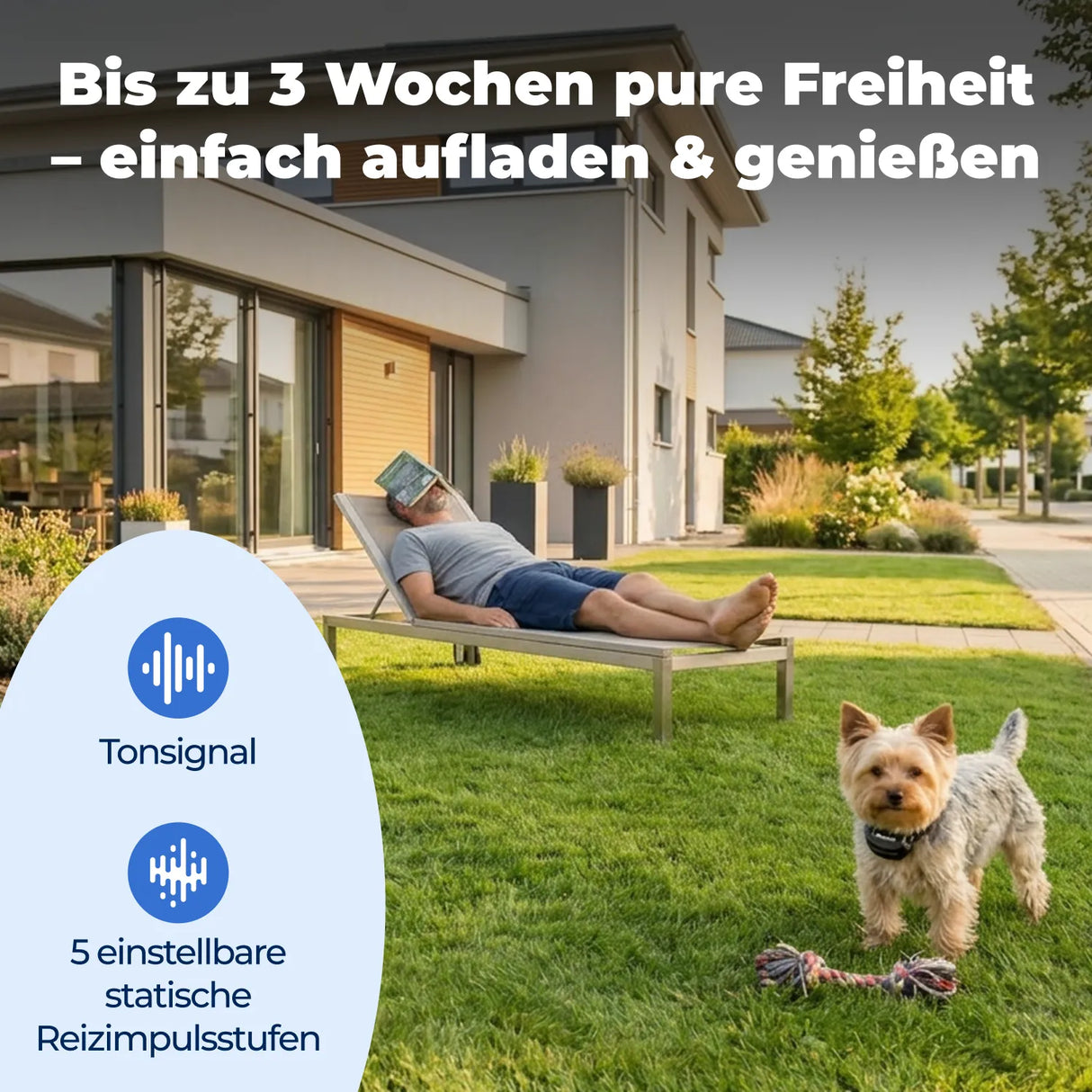 Unsichtbarer Hundezaun »Drahtlos« Zusatz Halsband · Akku, 5-stufig