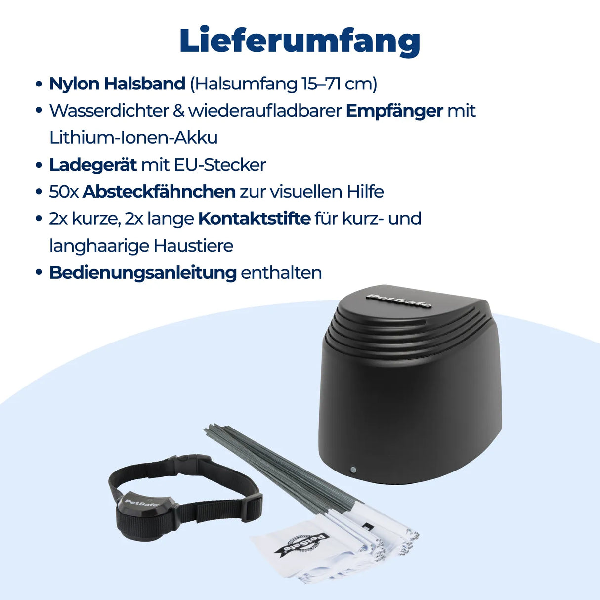 Unsichtbarer Hundezaun »Drahtlos Deluxe« 32m Radius · ab 2,3kg
