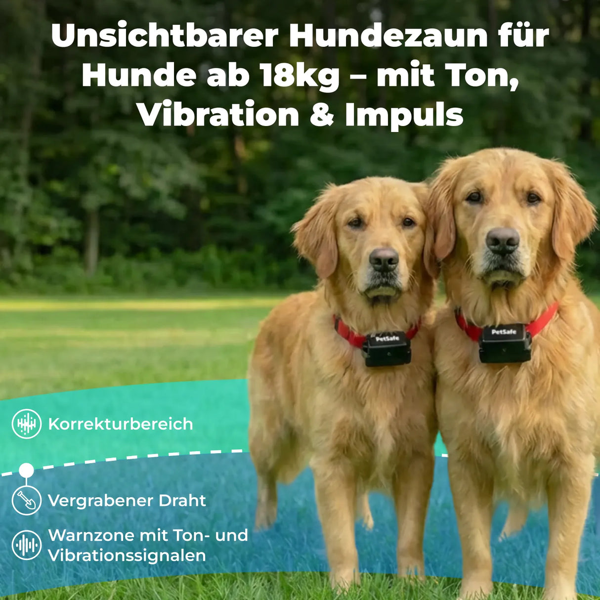 Unsichtbarer Hundezaun »Super« Zusatzhalsband mit Ton, Impuls & Vibration